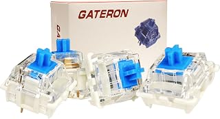 35Pcs Pre lubed G pro V3.0 MX Mechanical Gaming Keyboard Split Tactile 60gf Switches,POM Stem Linear RGB SMD Switches 3 pin (Blue)