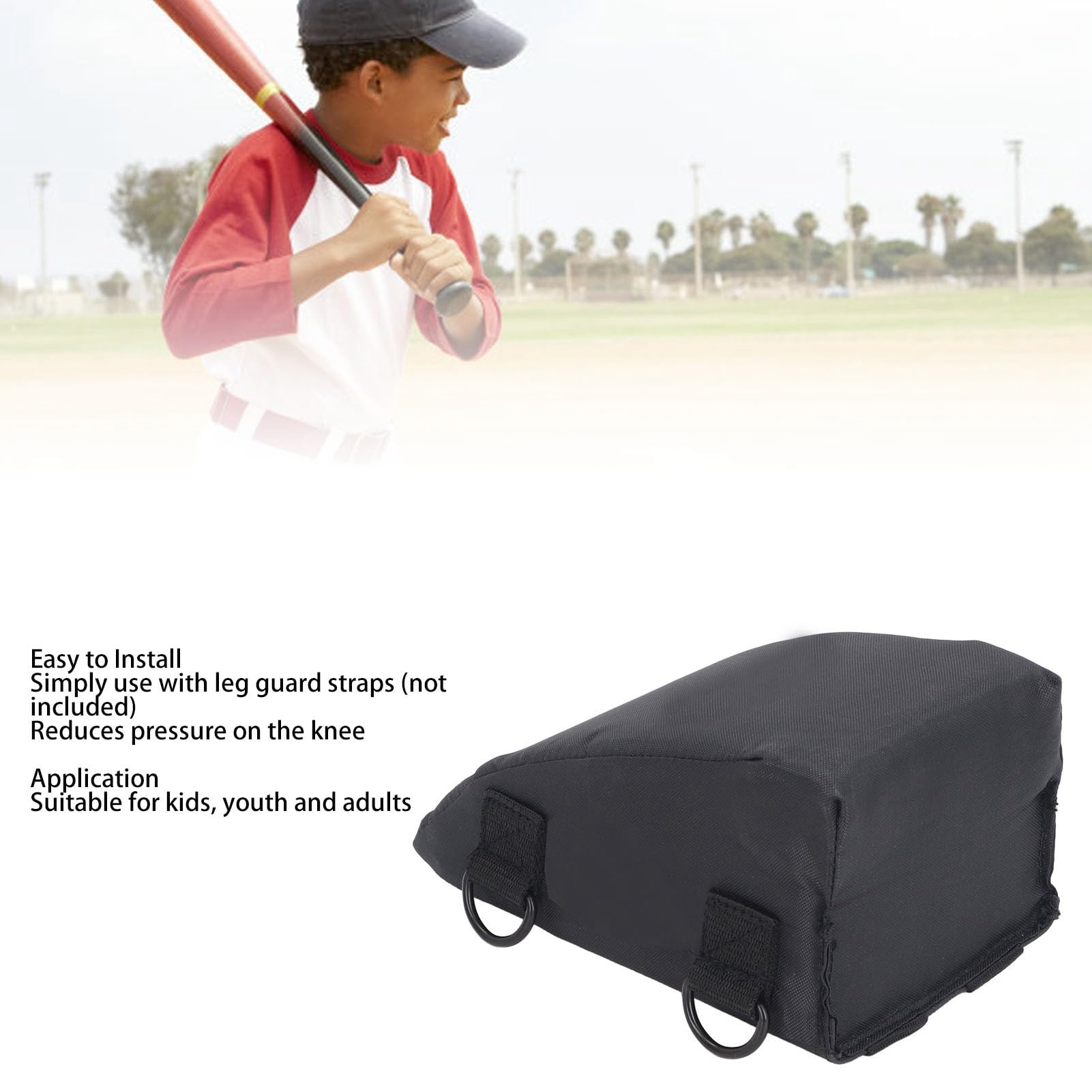 Protectores de Soporte para Rodillas Catcher, Rodilleras Catcher Ergonómicas, Ligeras, Evitan Resbalones, Suaves para Adultos para Béisbol