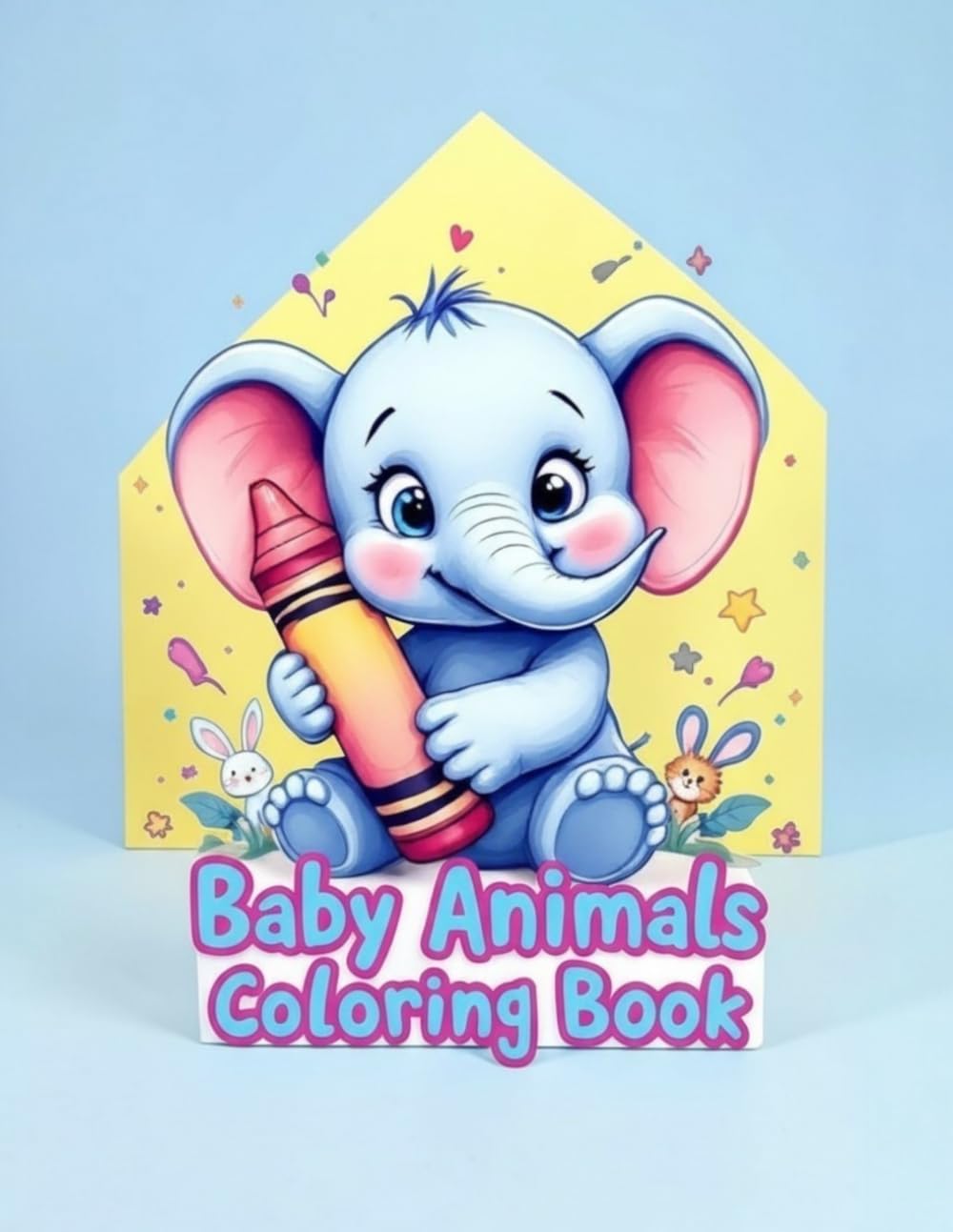 Baby Animals Coloring Book: A Mix of Simple & Landscape Scenes: 100+ Adorable Kawaii Animals with Bold Outlines and Easy Backgrounds for Toddlers and Kids