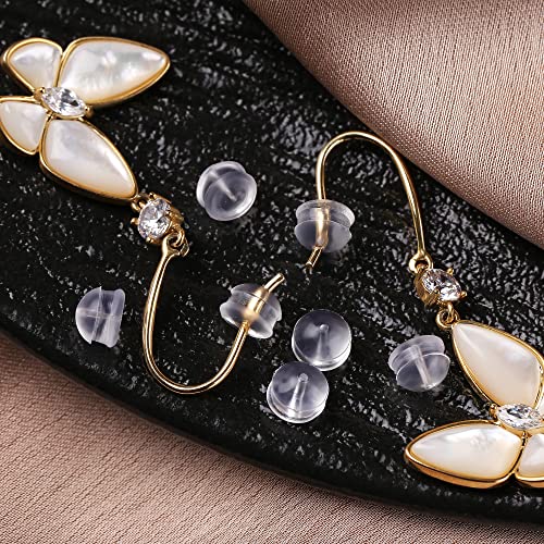 Silicone Earring Backs Soft Clear Earring Backings For Studs Hypoallergenic Rubber Earrings Backs Stopper Replacement For Women (30 Pcs) #TOP3