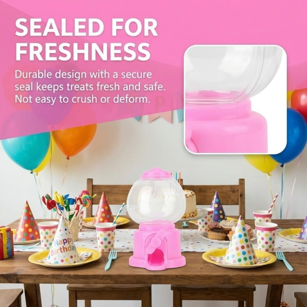 6Pcs Candy Dispenser 320g - Transparent Plastic Storage Box for Candy & Nuts, Easy-Turn Knob Design for Party & Home Use image 3