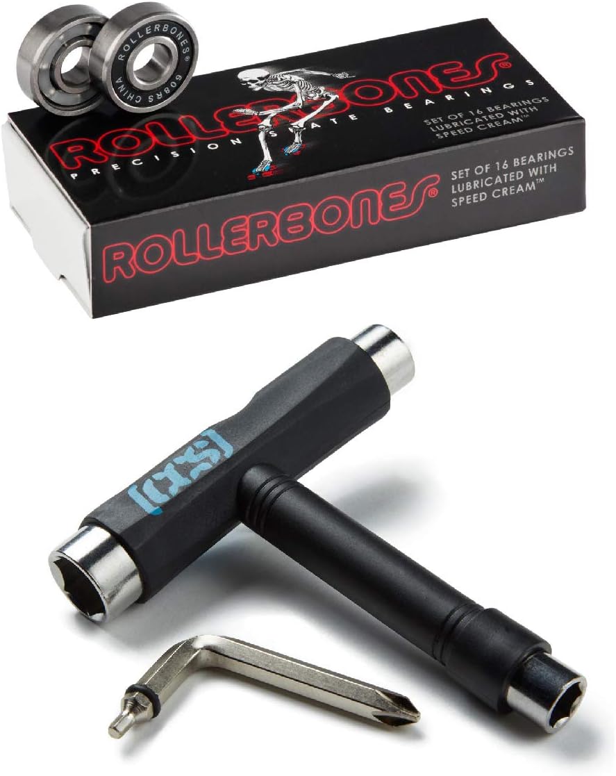 Rollerbones Bones Roller Bones Skate Bearings with CCS Skate Tool