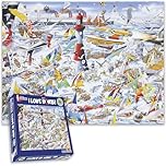 I Love Boats 1000 Piece Jigsaw Puzzle by Mike Jupp – Hilarious Sailing & Sea Chaos with Hidden Details Humorous Jigsaw for Adults & Gift Ideas