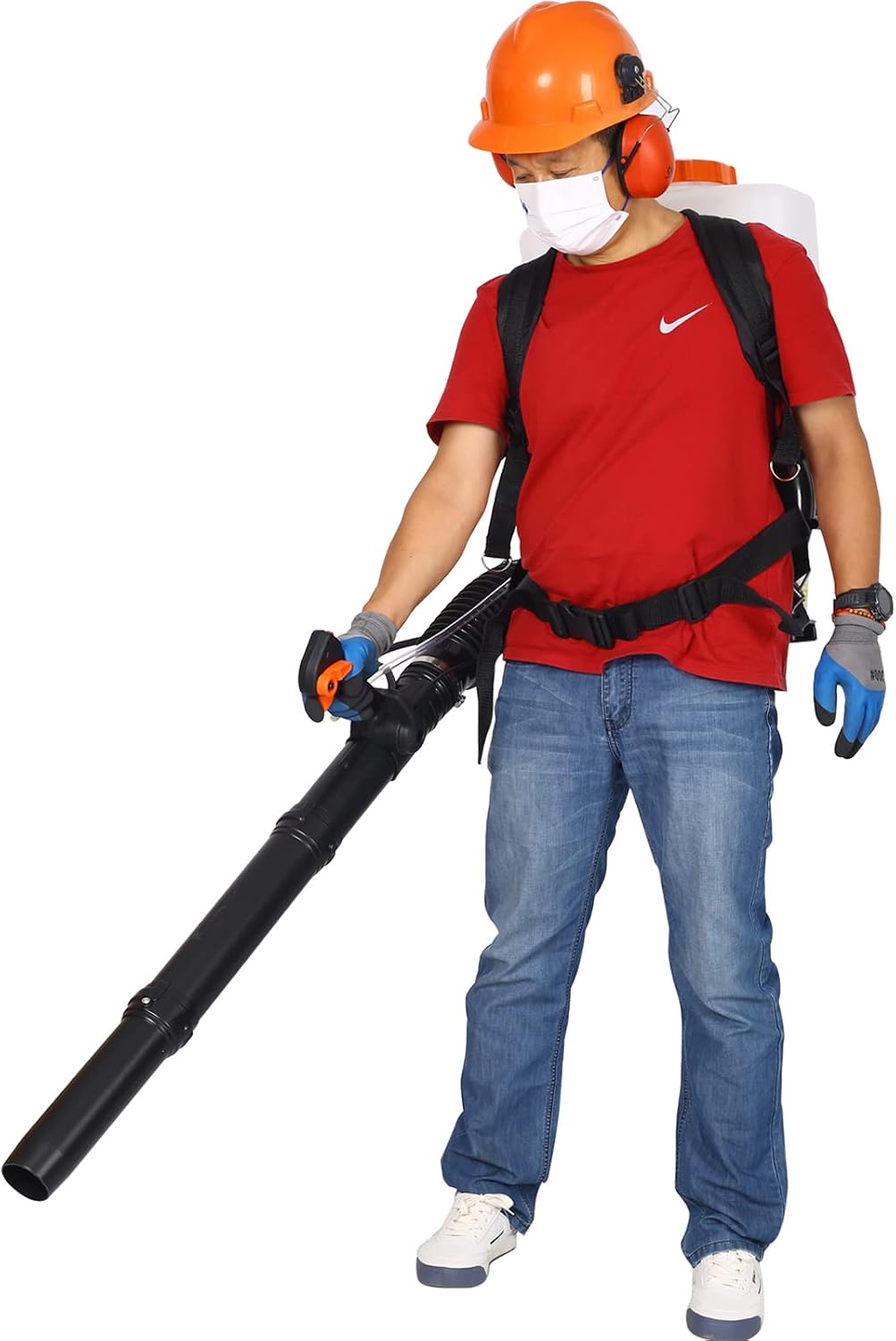 Gecheer 52cc Backpack Mist Sprayer for Farming with 14L Tank, Efficient Mosquito Fogger and Fertilizer Applicator