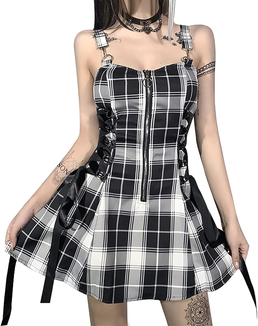 mini checkered dress