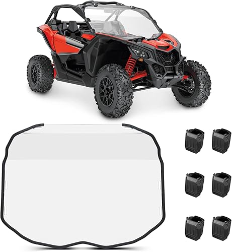 KEMIMOTO X3 - Parabrisas completo resistente a los arañazos con revestimiento duro compatible con Can-Am Maverick X3 y Max XRS XDS Turbo RR