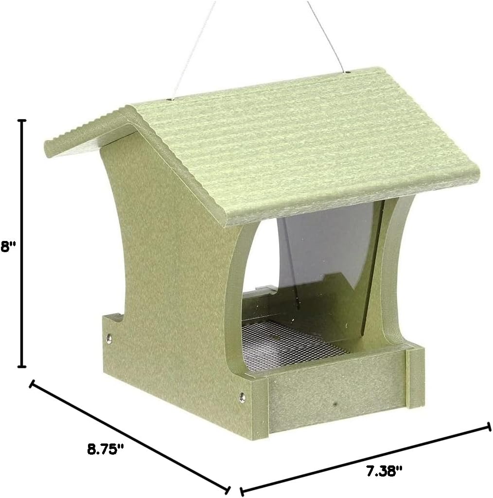Birds Choice GSHF100 Hopper Feeder, Hanging Bird Feeder, Small, Sea Salt