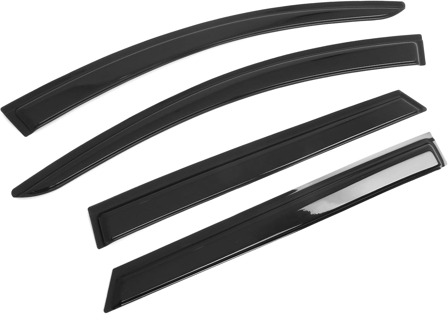 IKON MOTORSPORTS Tape on Window Visors Compatible with 2023-2025 Kia Sportage, Acrylic Smoke/Tinted Rain Guards, Side Window Wind Deflectors 4PCS