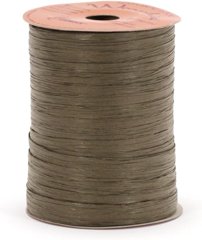 Amazon.com: Berwick Offray Matte Chocolate Brown Raffia Ribbon, 1/4 ...