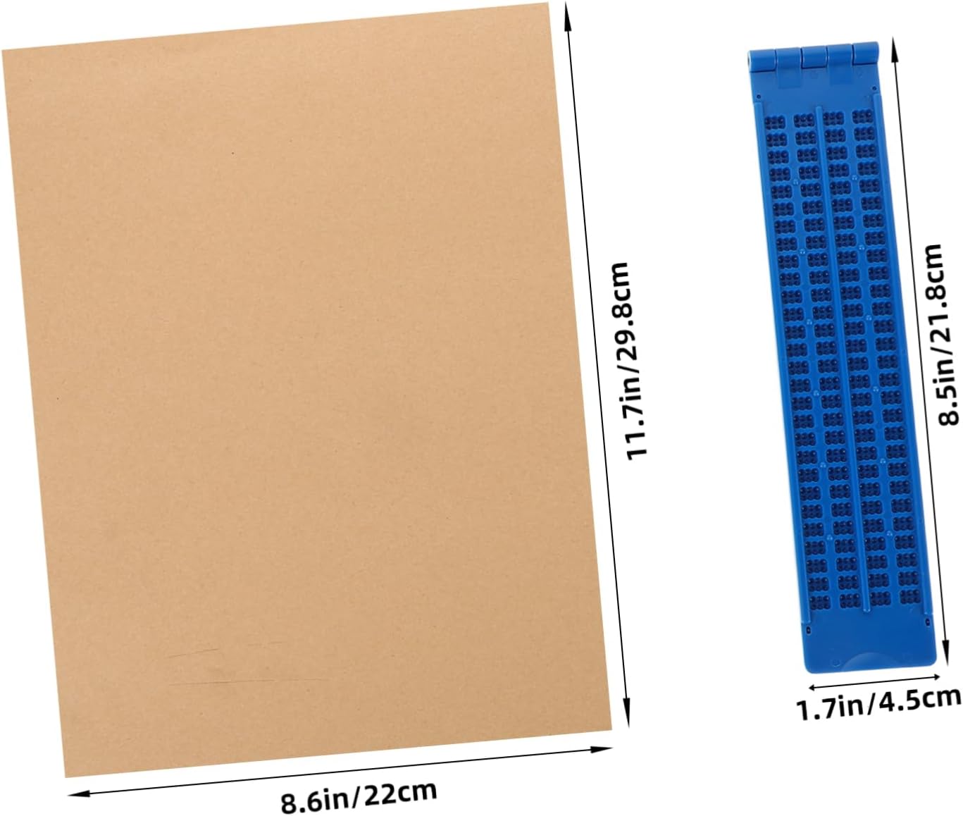 NOLITOY Braille Writing 4 Line 28 Cell Educational Braille Board Tactile Writing System for Learning