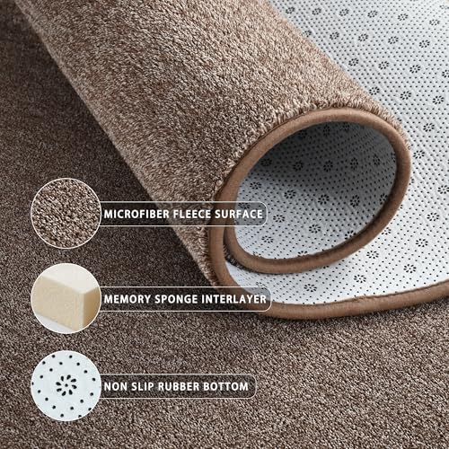 Tapete decorativo Tepook 6x9 pies marrón lavable antideslizante miniatura 5