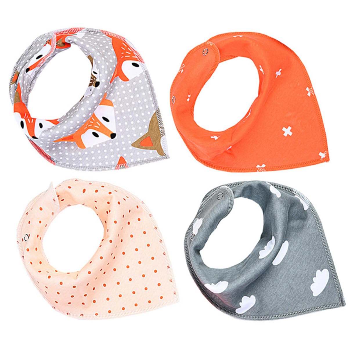 Abaodam 12pezzi Bavaglini Bandana Per Assorbenti e Regolabili Protezione Per Teething e Ruttini Design Unisex Per Per e Ragazze