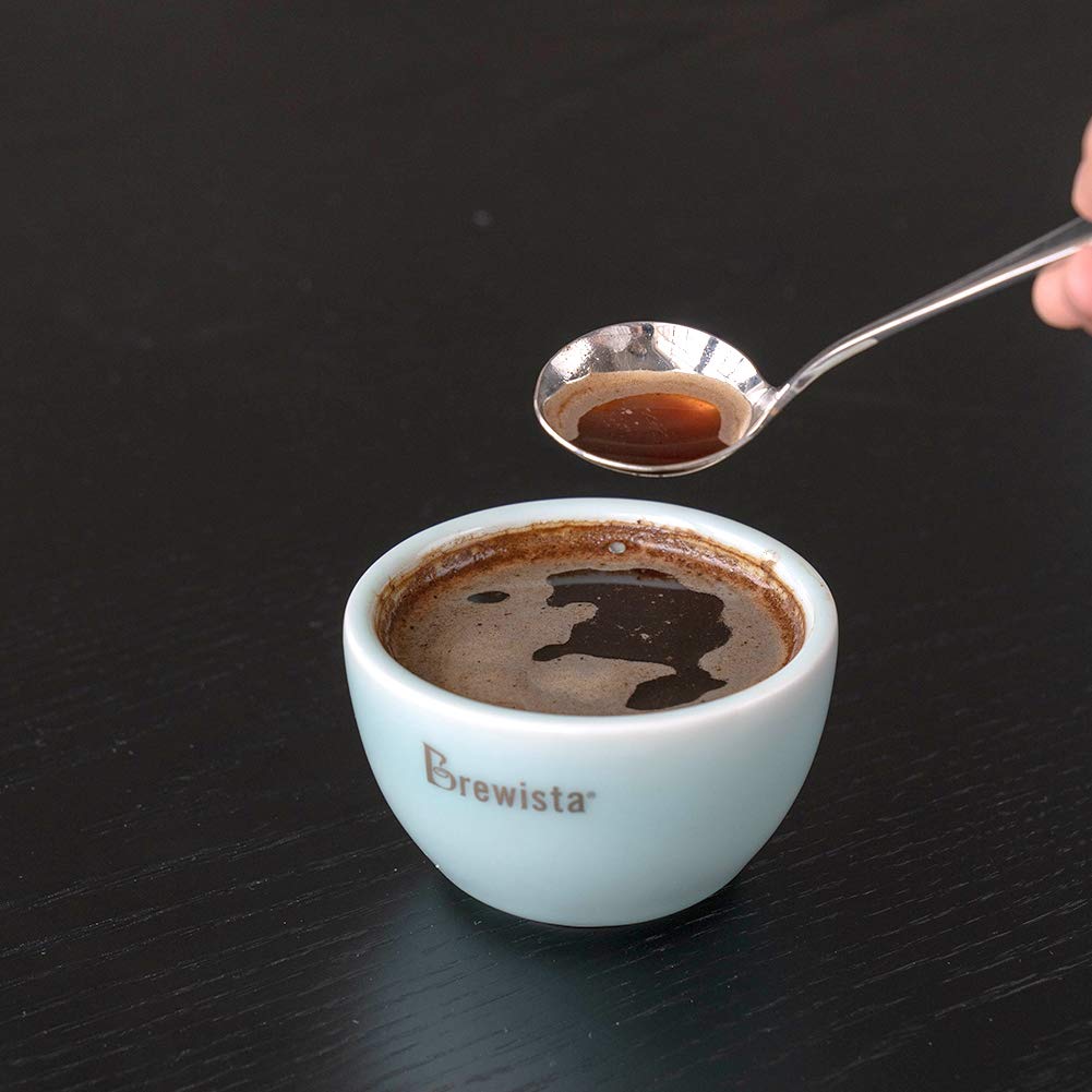 watchget Lot de 2 cuillères à café professionnelles rondes en acier inoxydable Argenté