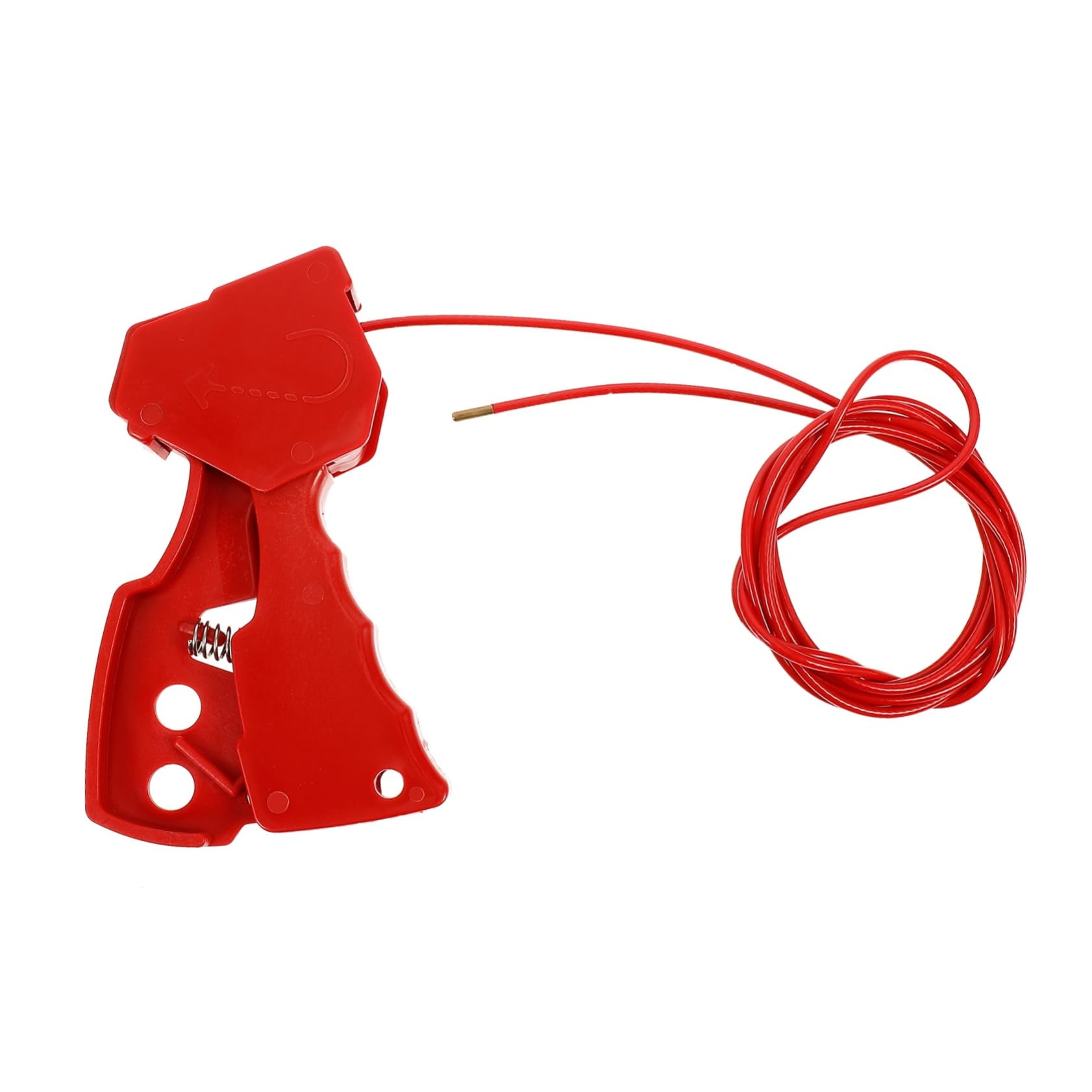 KICHOUSE Lockout Cable Adjustable Industrial Safety Lockout Self-Locking Feature 3.5mm Uv-PVC 2.4m