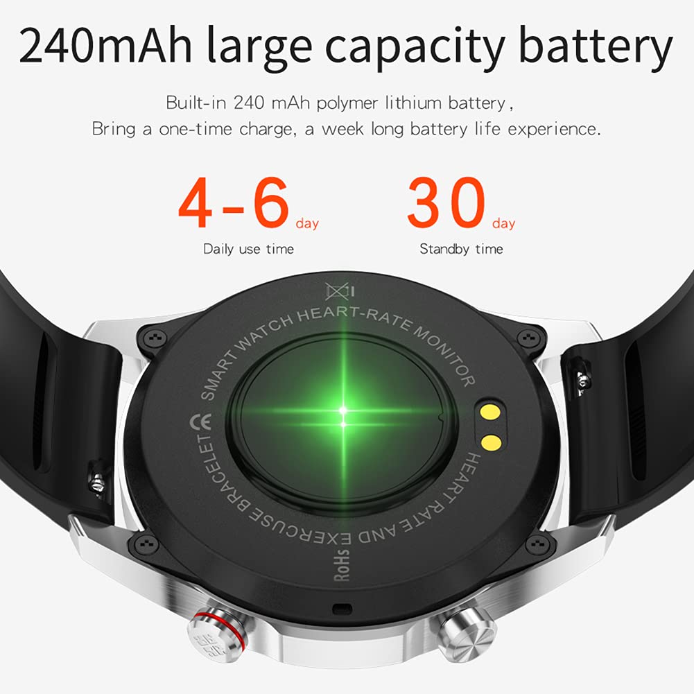 Reloj Inteligente con Rastreador De Ejercicios, Llamada Bluetooth, Pantalla Redonda De 1,28 Pulgadas, Modo Multideporte, Rastreador De Sueño, Control De Música, IP67 a Prueba De Agua