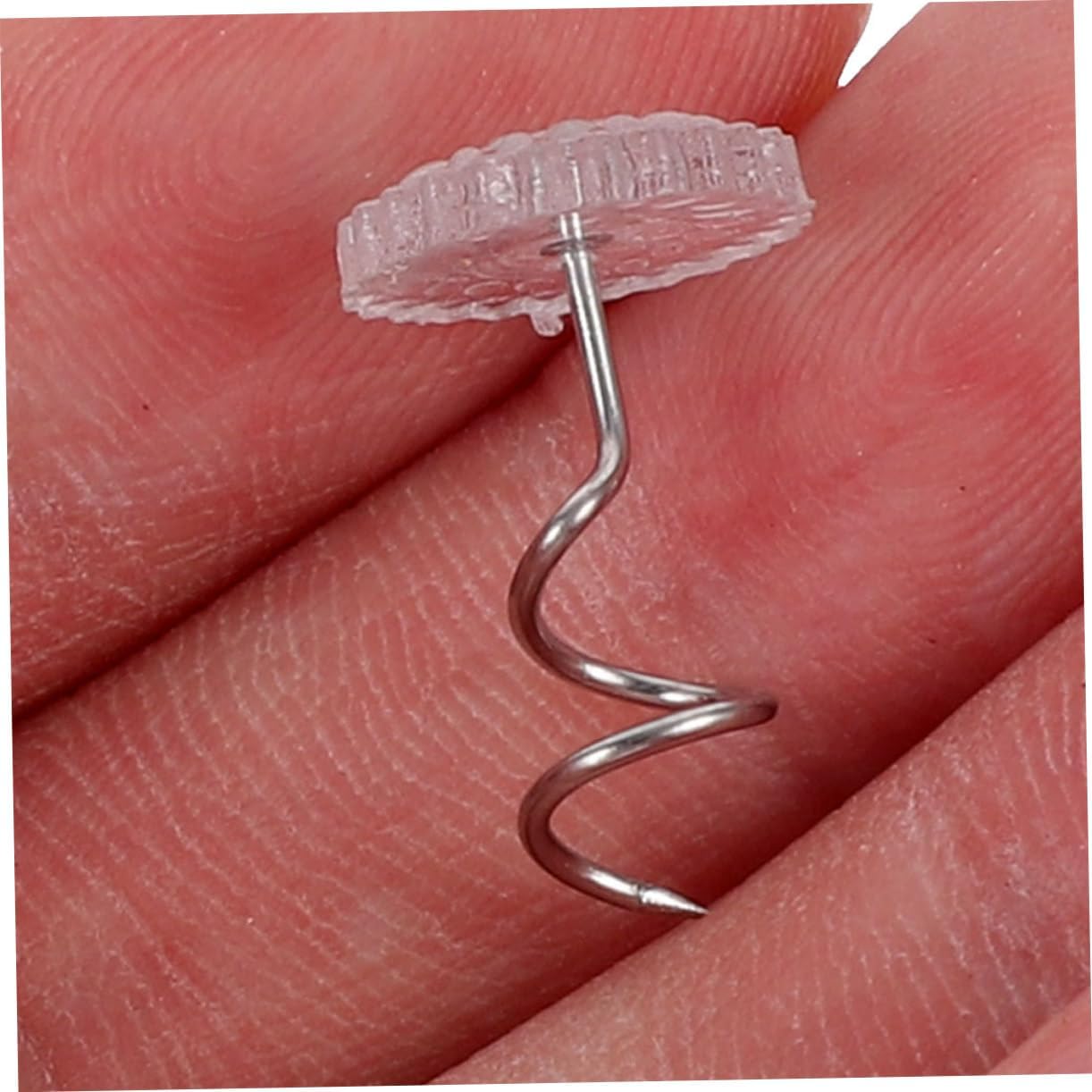 ABOOFAN 200pcs Decorative Spiral Sofa Nails Furniture Tacks Plastic Slip Pins for Couch Bed Sheet Fixing Accessories Lightweight Home Decor