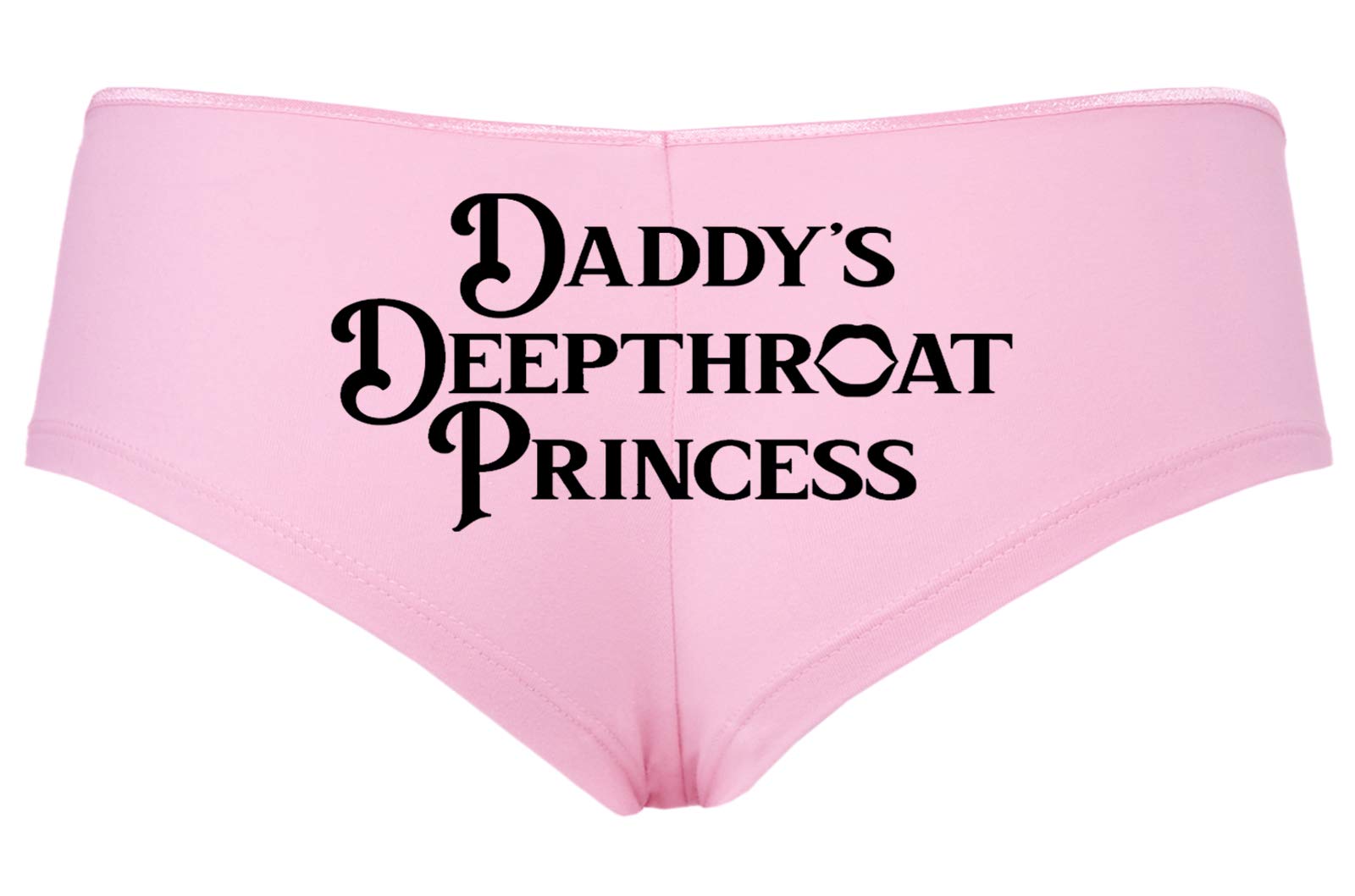Knaughty Knickers Daddys Deepthroat Princess Sexy DDLG Baby Pink Slutty Panties: Black 3X-Large