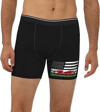 Welsh American Flag Mens underwear boxer briefs