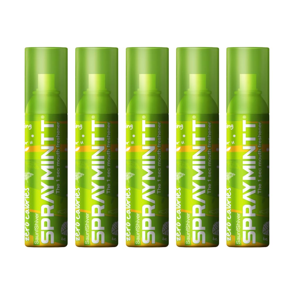 Spraymintt Mouth Freshener | Mukhwas | Breath Freshener | Oral Hygiene |175+ sprays of instant long lasting with Zero Calories Freshness | SAUNFSHIVER flavour | 15gm - Pack of 5