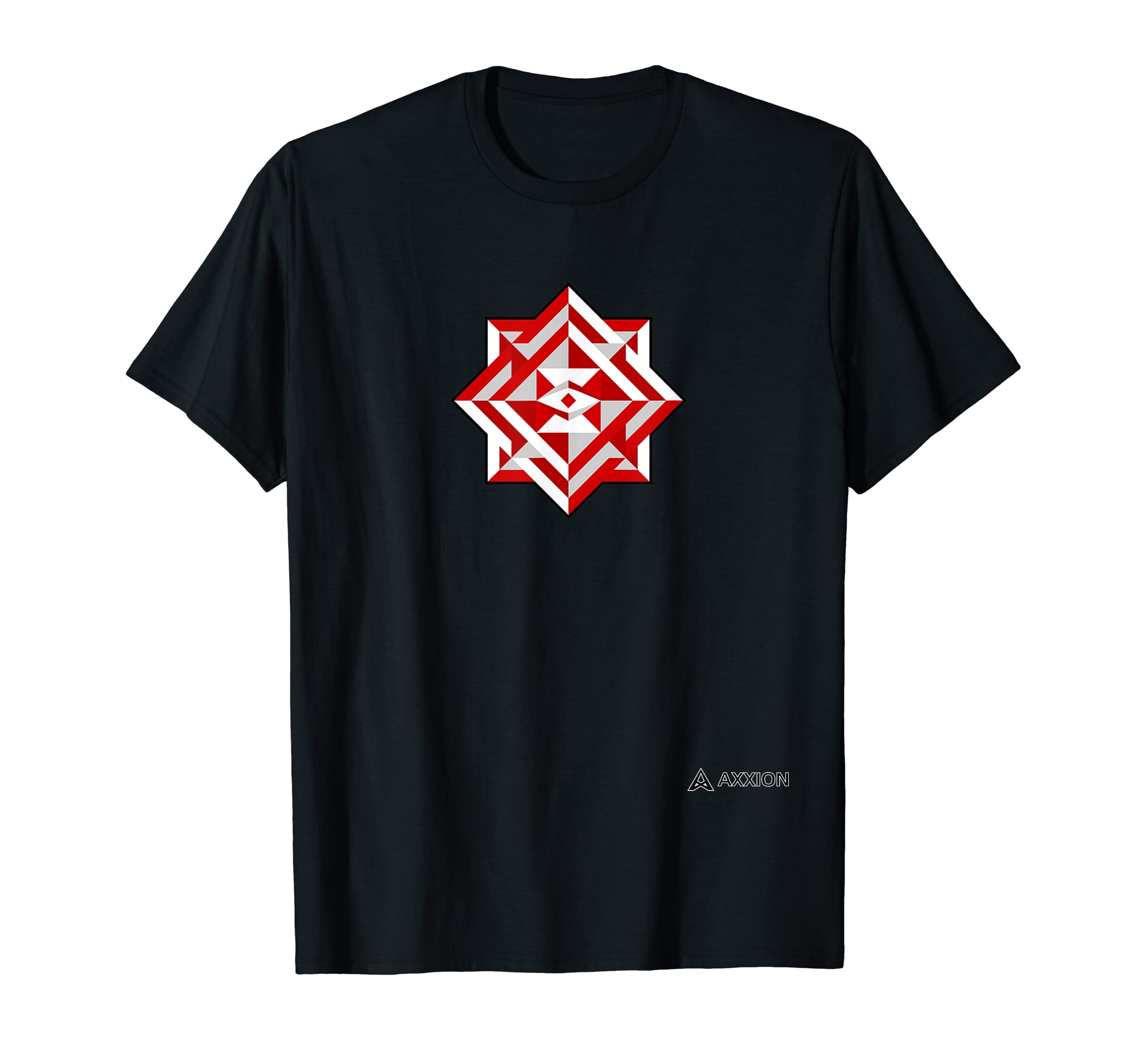 Clairvoyance Design Axxion Abstract Diamond Rose Bloom Red T-Shirt