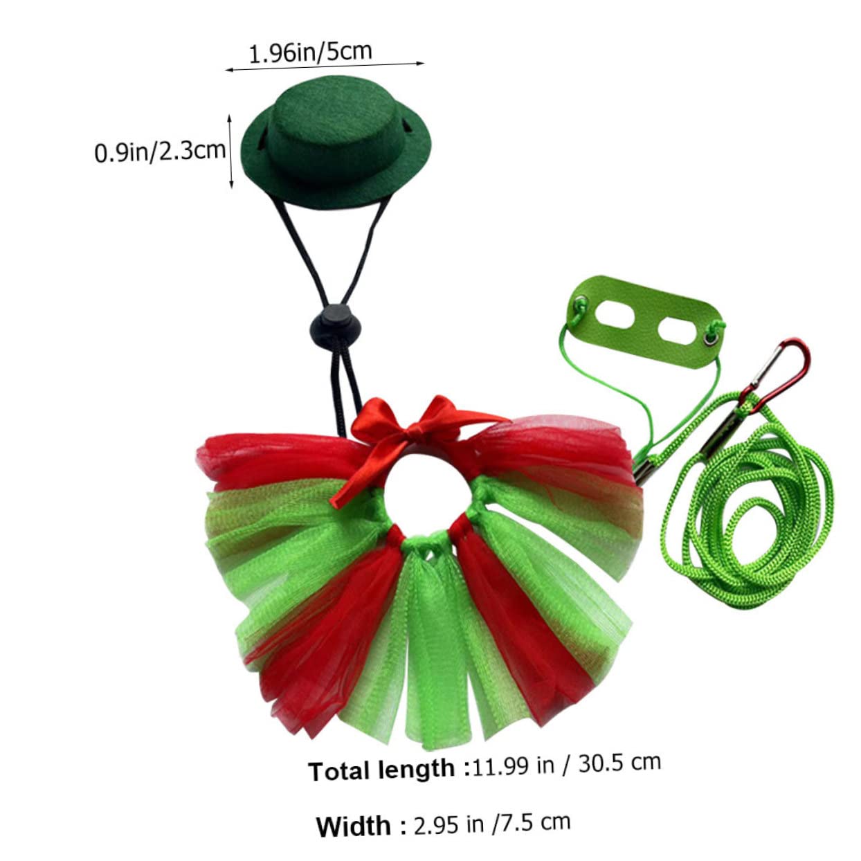 Garneck 1 Set Crawl Pet Harness Reptile Decor Reptile Pet Leash Kit Xmas Themed Lizard Leash Lizard Traction Rope Xmas Gecko Harness Lizard Leash and Harness Reptile Harness Leash Felt