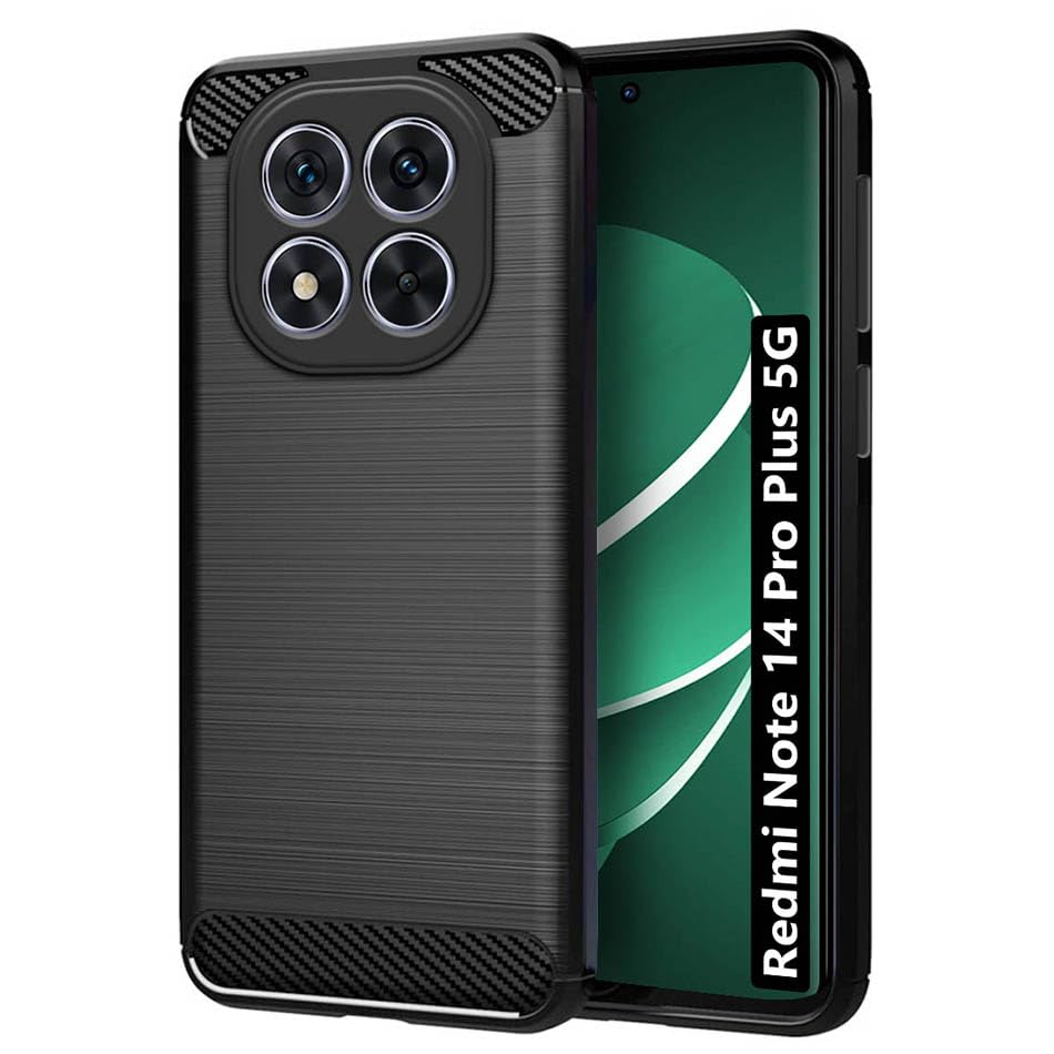 Fashionury Back Cover for Redmi Note 14 Pro Plus 5G | Hybrid Protection Shockproof | Anti-Slip Grip | Rubber TPU Stylish Back Case for Redmi Note 14 Pro Plus 5G (Black) Fashionury Back Cover for Redmi Note 14 Pro Plus 5G | Hybrid Protection Shockproof | Anti-Slip Grip | Rubber TPU Stylish Back Case for Redmi Note 14 Pro Plus 5G (Black)