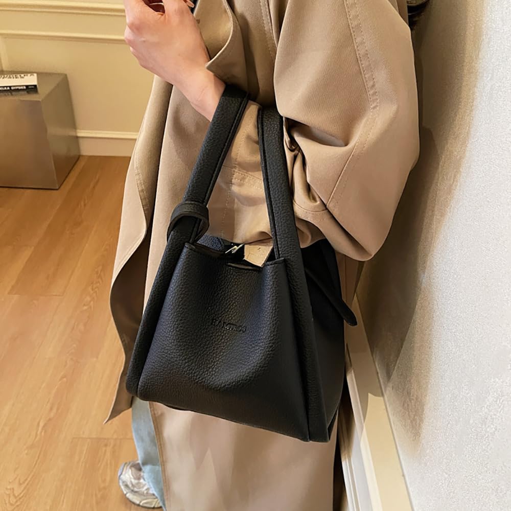 Beuteltasche für Damen, Vintage-Beuteltasche, Leder-Beuteltasche, Vintage-Schulterbeuteltasche für Damen