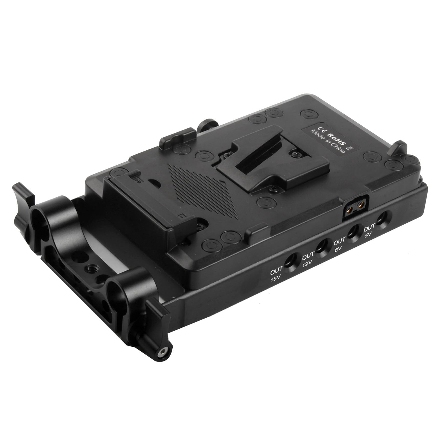 2X V Mount V-Lock Adapter PłYty Akumulatora do Mocowania Akumulatora V Mount do Kamery, Lampy Wideo, Monitora, Rejestratora DźWięKu