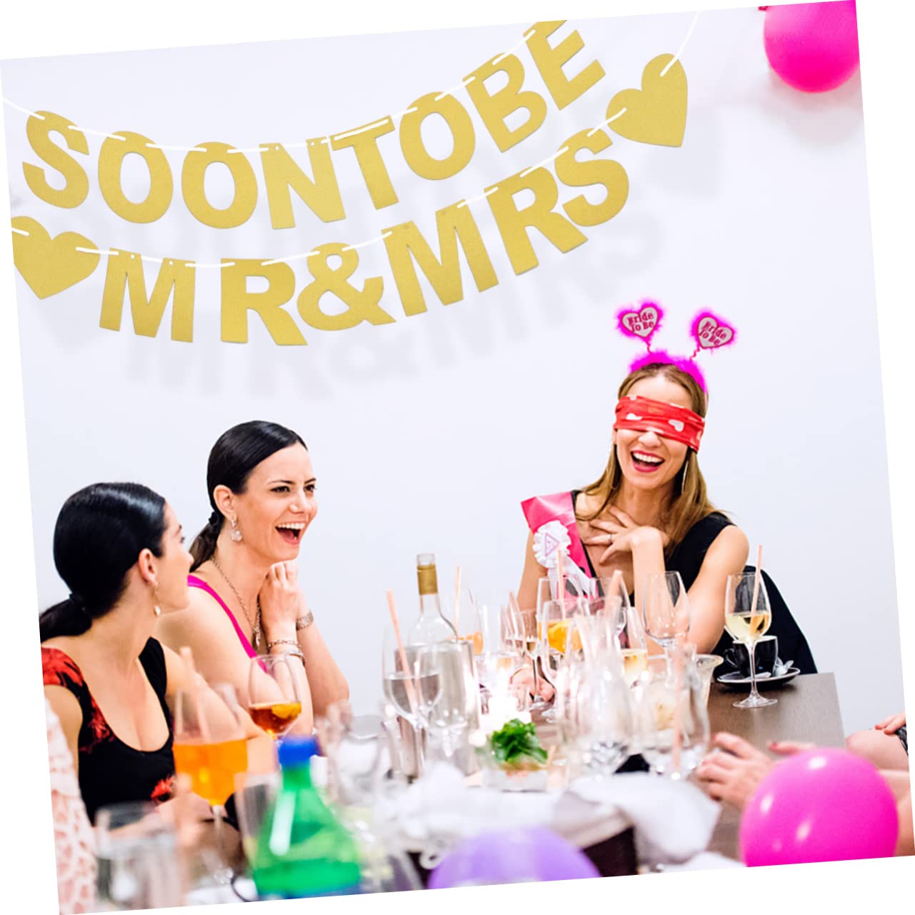 Ciieeo 3piezas Banderines De Fiesta Para Bodas Estilo Europeo y Americano Decoración Amarilla Brillo Para Fiestas y Eventos Especiales