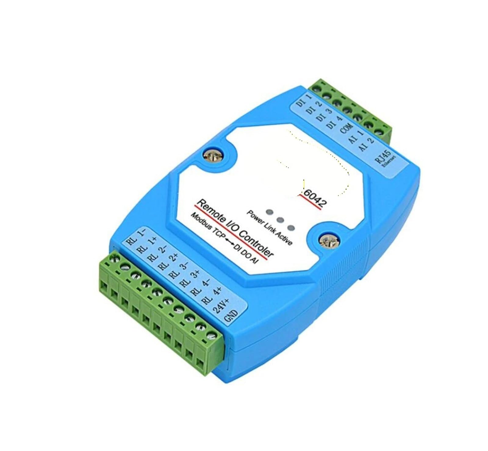 Conmutador de red ZLAN6042 controlador de puerto Ethernet Modbus a 4DI 4DO 2AI compatible con puerto virtual