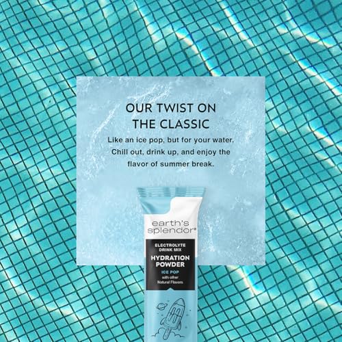 Image of Earth's Splendor Hydration Powder Ice Pop Electrolyte Mix | Hydration Replenish Refresh Electrolytes Daily Energy Support Convenient Drink Mix