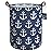 Sanjiaofen Kids Hamper,Collapsible Laundry Baskets,Waterproof Storage Baskets with Leather Handle,Nautical Decor,Toy Organizer (Navy Blue Anchor)