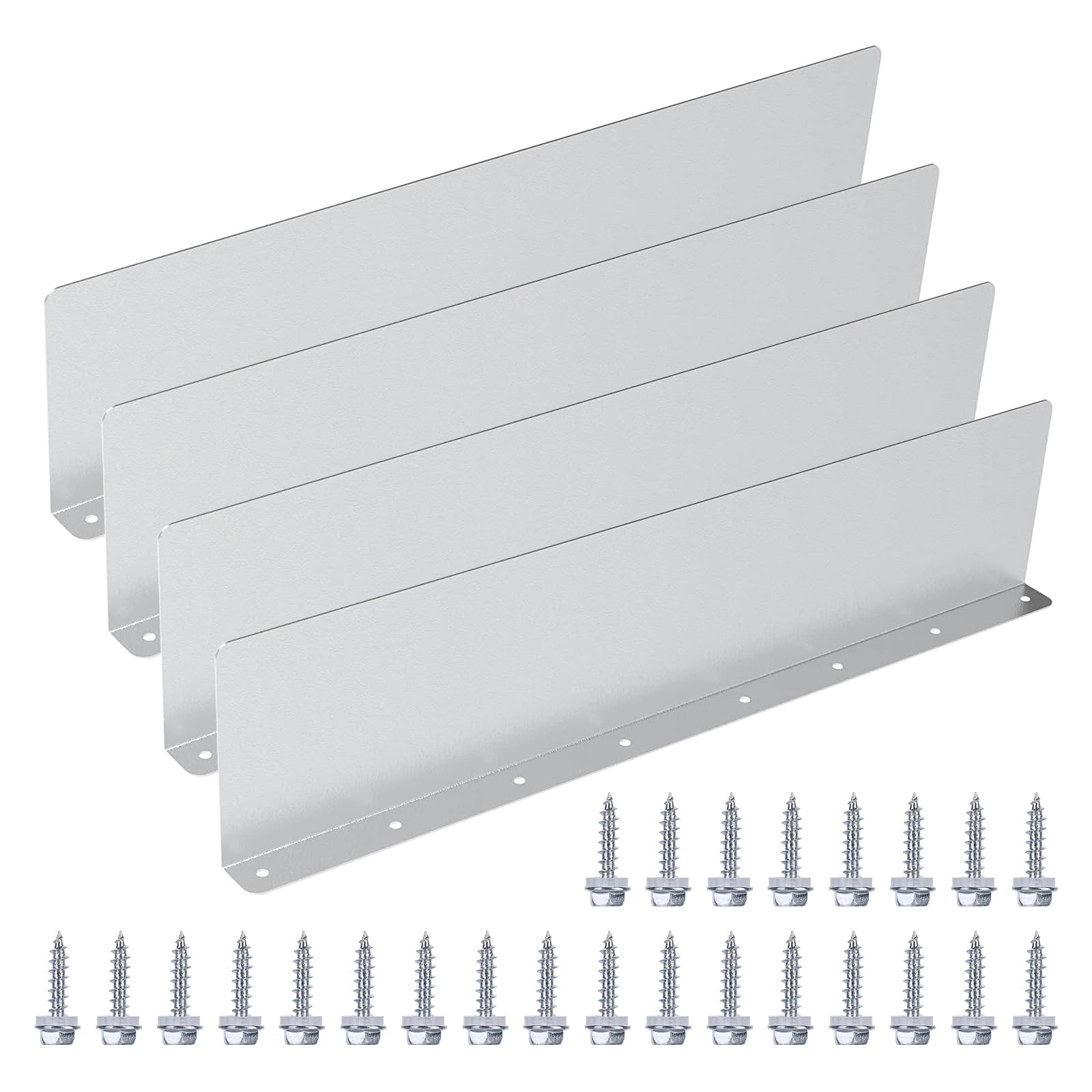 Rhitchy 4 Pcs Gutter Valley Splash Guard, Rainwater gully splashback for diverter roof rainwater diverter gutter splashback, Straight Rain Diverter Roofing Gutter Guards for House Shingle Roofs Corner