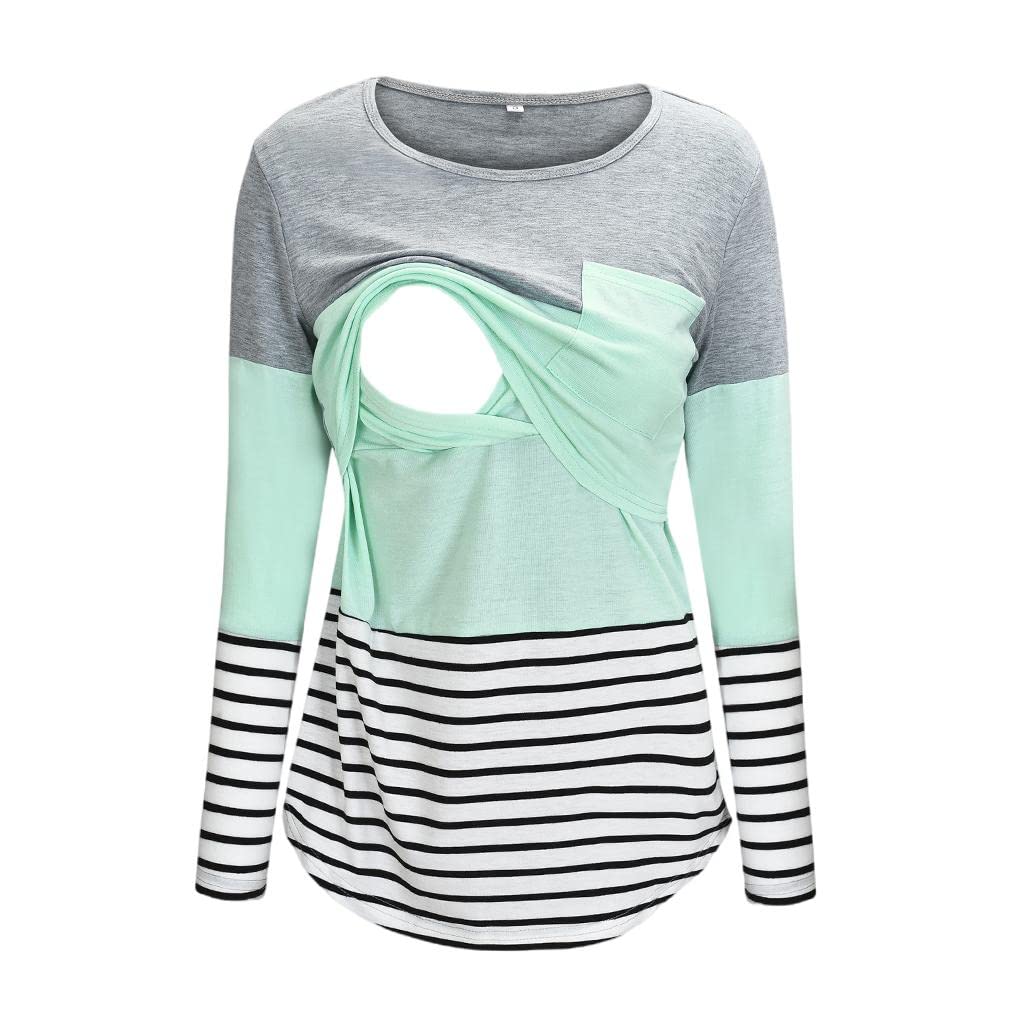 Women's Maternity Nursing Top Long Sleeve Pregnancy Clothe for Pregnancy XXL-image-45