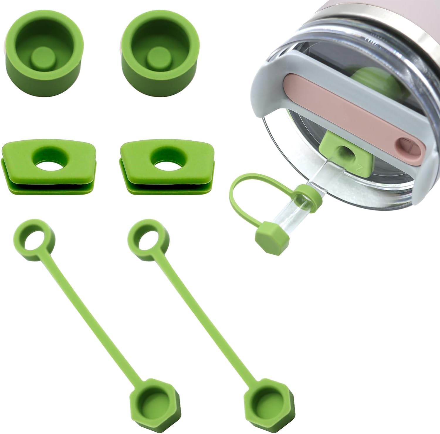 Stanley Spill Stopper,6 Pcs Green Stanley Cup Leak Stopper