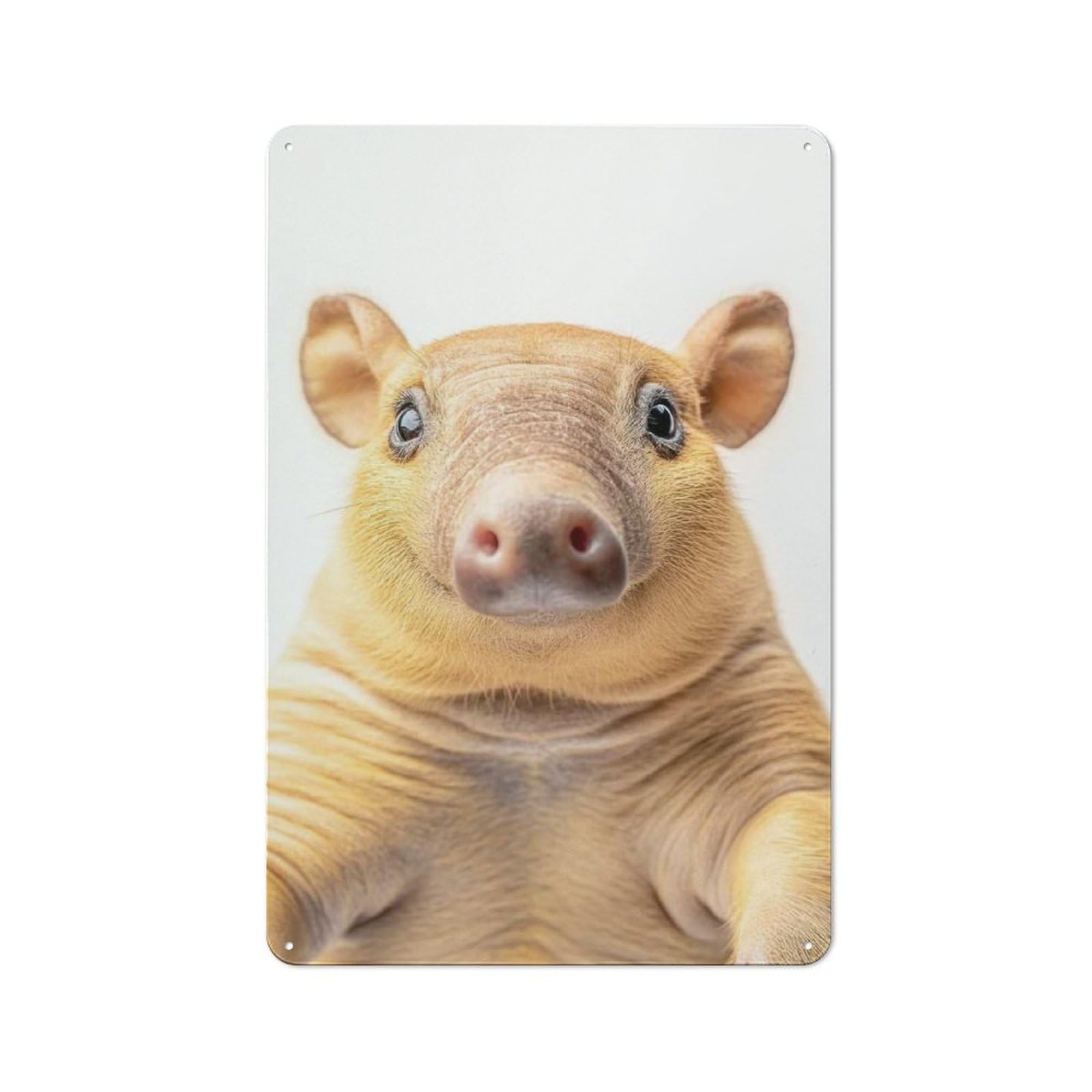 Junmoney An Armadillo Taking A Selfie Vintage Tin Sign 30X20cm With For Café Or Restaurant, A Decorative Christmas Gift For Restaurant Decor Fans