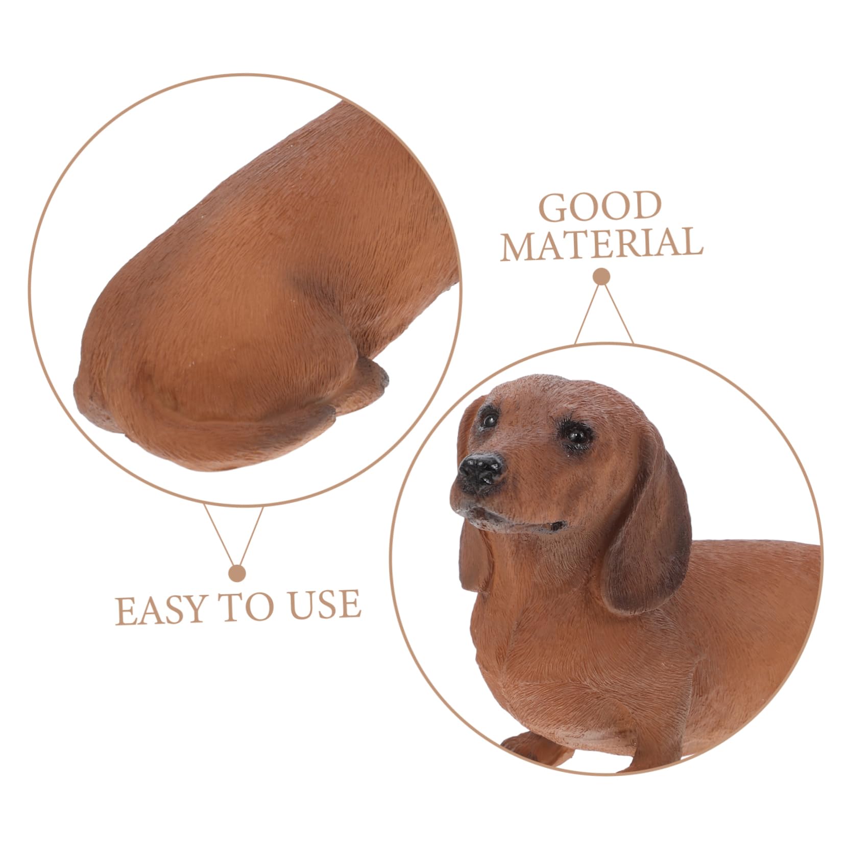 Abaodam Resin Hundefigur Realistische Simulation Hund Deko Kreative Hundestatue für Wohnzimmer und Kinderzimmer Tierfigur Harz zu Weihnachten und Valentinstag