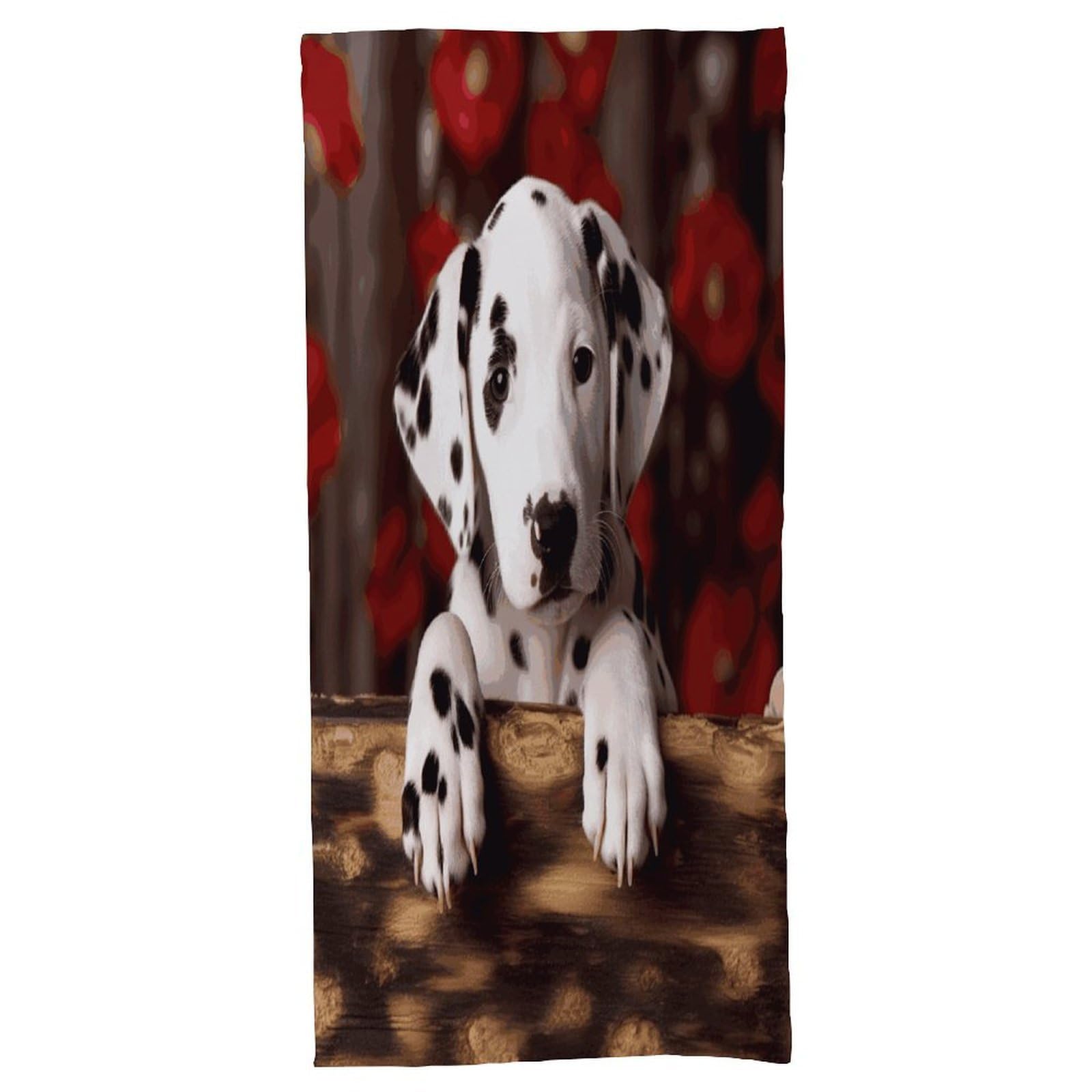 Fekiloot Men's Style Dalmatian Puppy Bath Towel Highly Absorbent,Beach Towels For Wo,Pool Towel Bathroom Essential For Beach,Gym,Travel, Camp