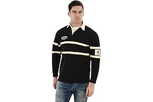 Guinness Authentic Black and Cream Long Sleeve Rugby Hoodie
