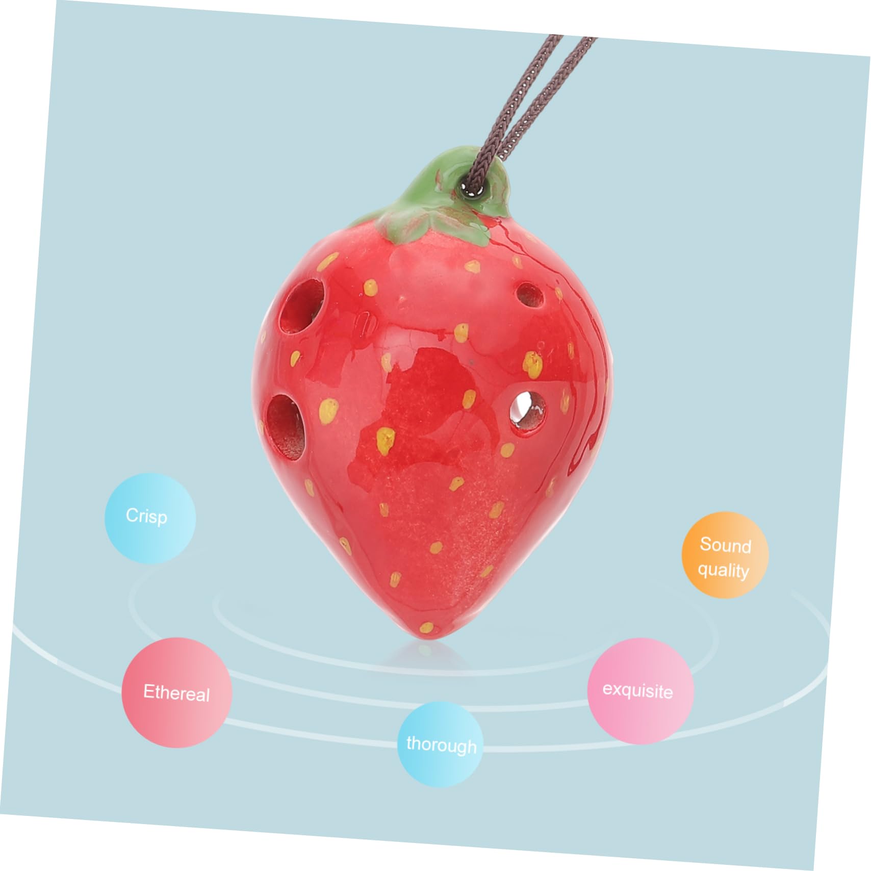 Garneck Beginner 6-hole Strawberry Ocarina Creative Wind Instrument for Boys and Girls Beginners Random