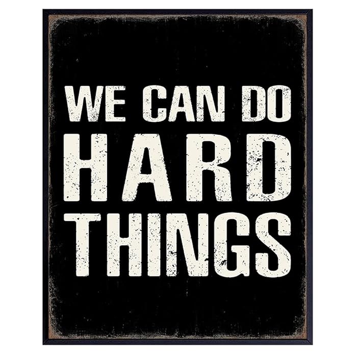 Buy Motivational Posters Office Wall Decor We Can Do Hard Things Sign