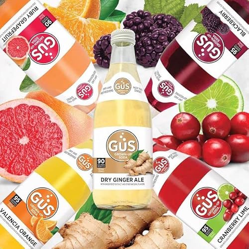 Gus Grown-Up Soda | Lightly Sweetened Sodas With Real Juices | 12 Fl Oz (Pack Of 24) (Dry Cranberry Lime) #TOP6