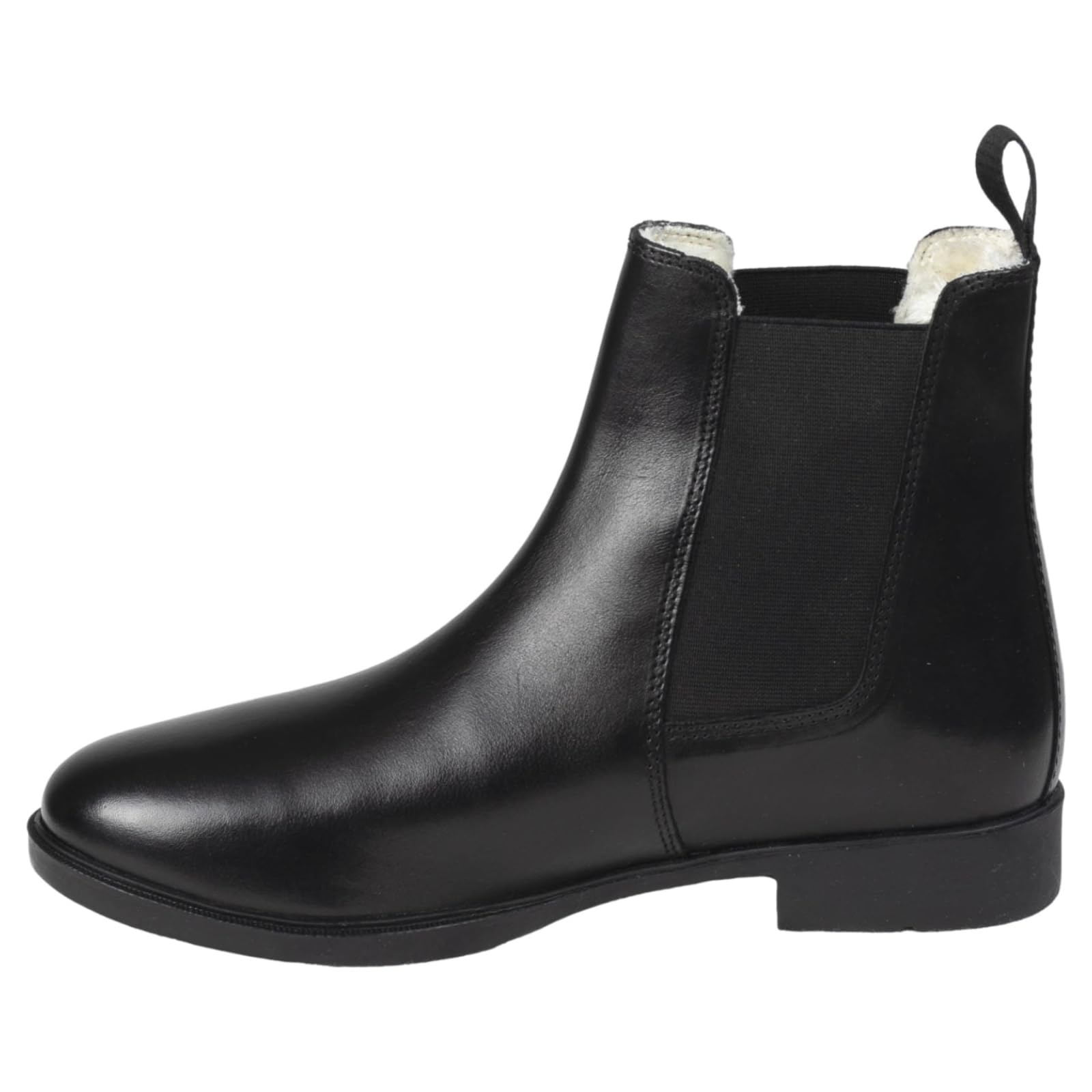 Lazura - Jodhpur Winter Reitstiefeletten Basic Plus | Kinder, Herren & Damen Stiefeletten | mit Fleece-Futter & Pull-On | schwarze Chelsea Boots aus Leder | Reitschuhe | Größe 28-43