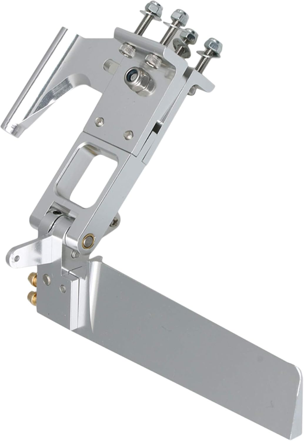 Mxfans RC Silver Rudder with Water Pickup Absorbing Aluminum Alloy Steering Hole Diameter 4MM