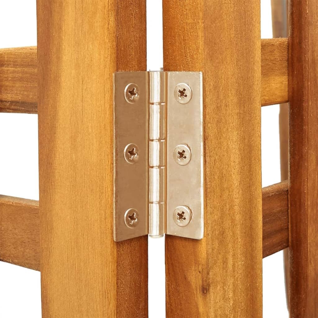 vidaXL 3 Panel Room Divider, Folding Privacy Screen for Room Separation, Room Divider Screen for Home Office, Farmhouse Style, Solid Wood Acacia
