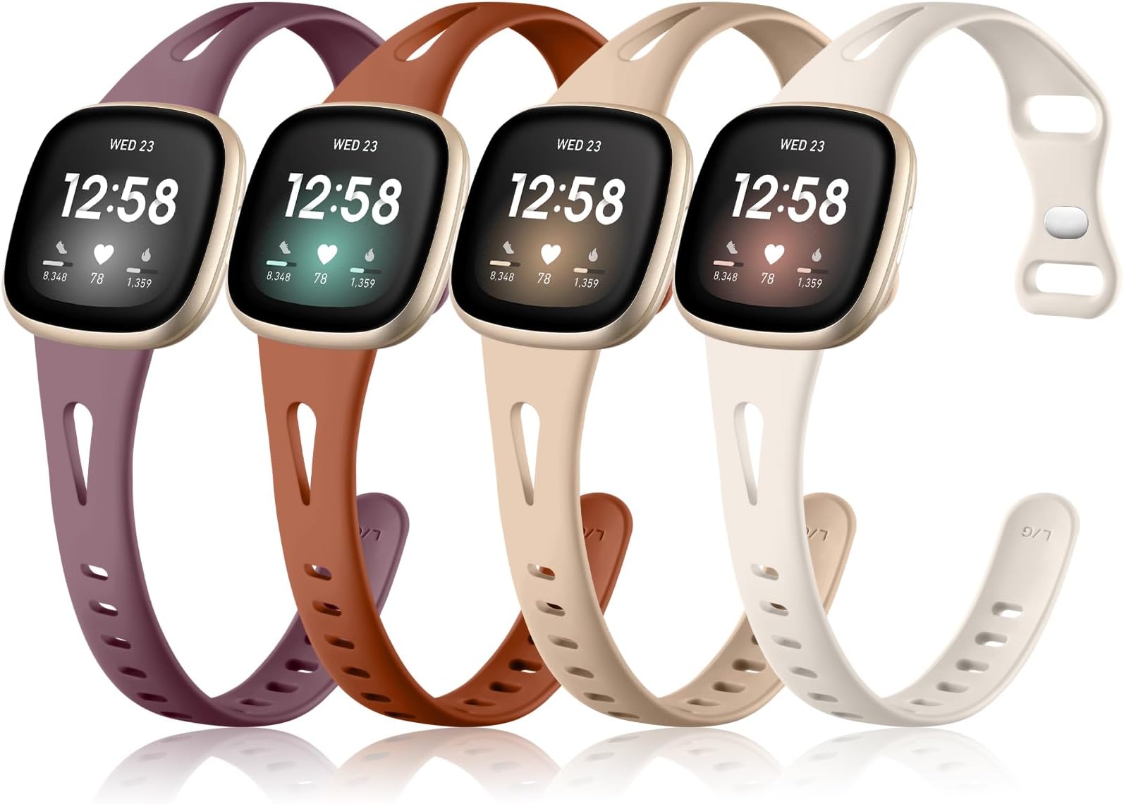 Ouwegaga Slim Band Compatible with Fitbit Versa 4 3 Bands