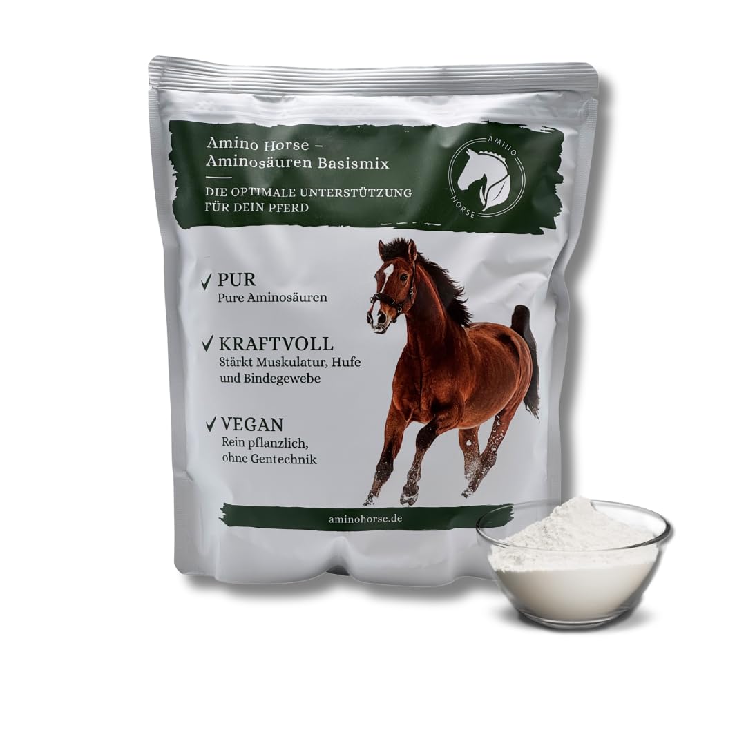 Aminosäuren Basismix für Pferde, 100% Reine dopingfreie L-Aminosäuren, 650g Monatspackung