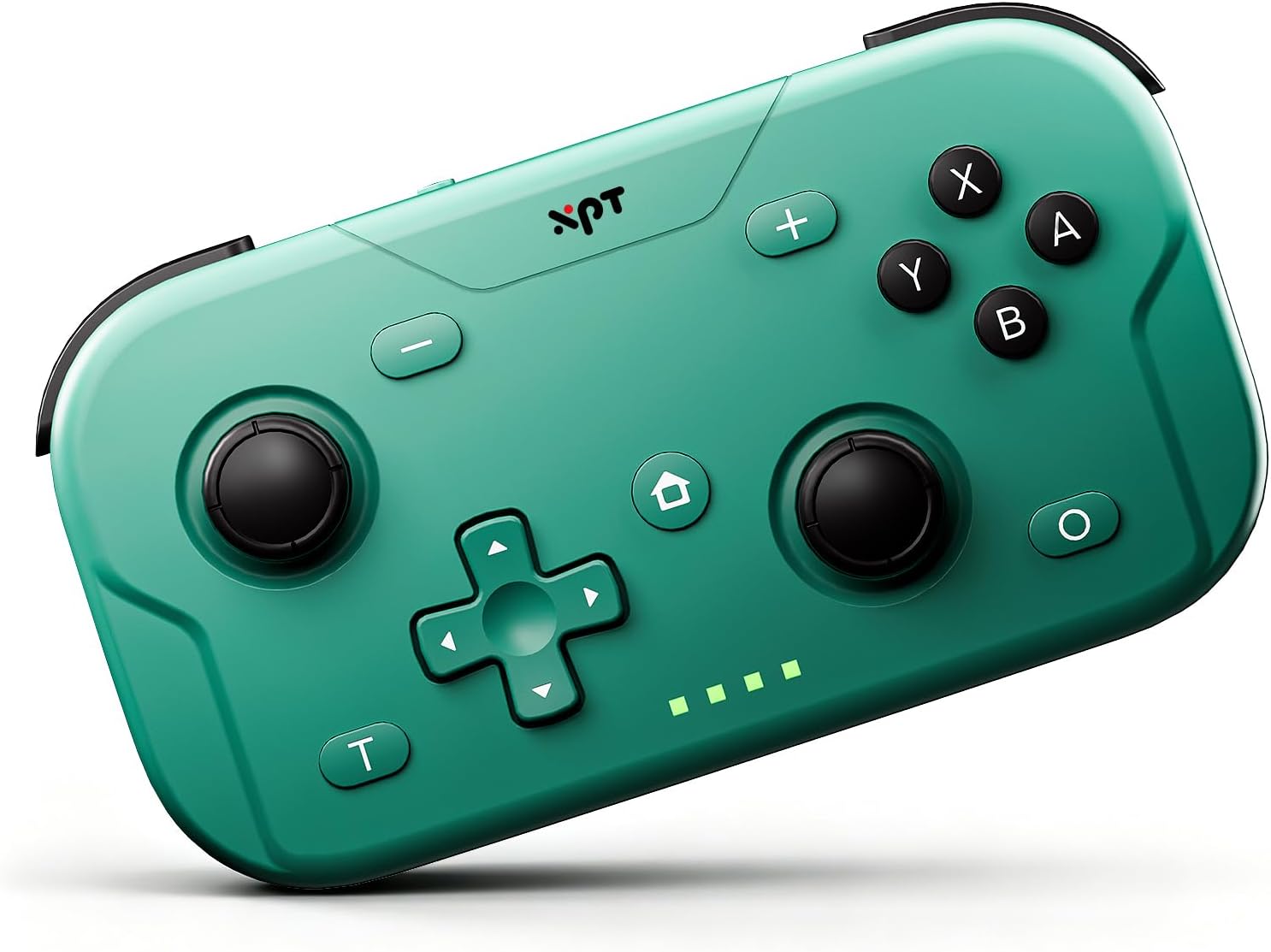 XPT Portable Mini Controller for Nintendo Switch 2/Switch 1/PC/iOS/Android/Steamdeck, Joystick Lift and Down Design,Wireless Bluetooth & Wired Gamepad with Turbo Function, 6-Axis Gyro, HD Vibration & 3D Joysticks, Home Button Wake-Up (green)