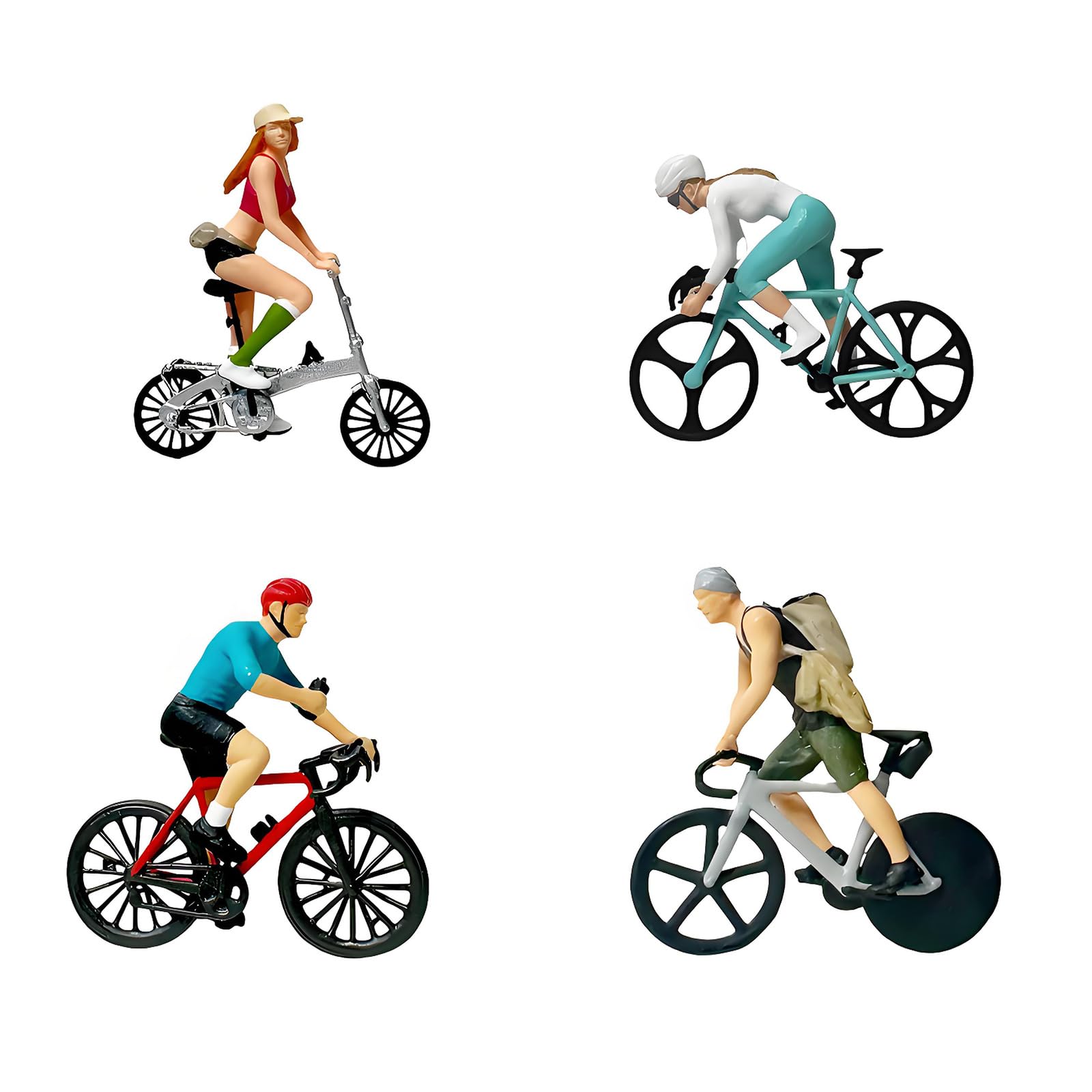 Statue artistique de petits vélos en résine pour maquette