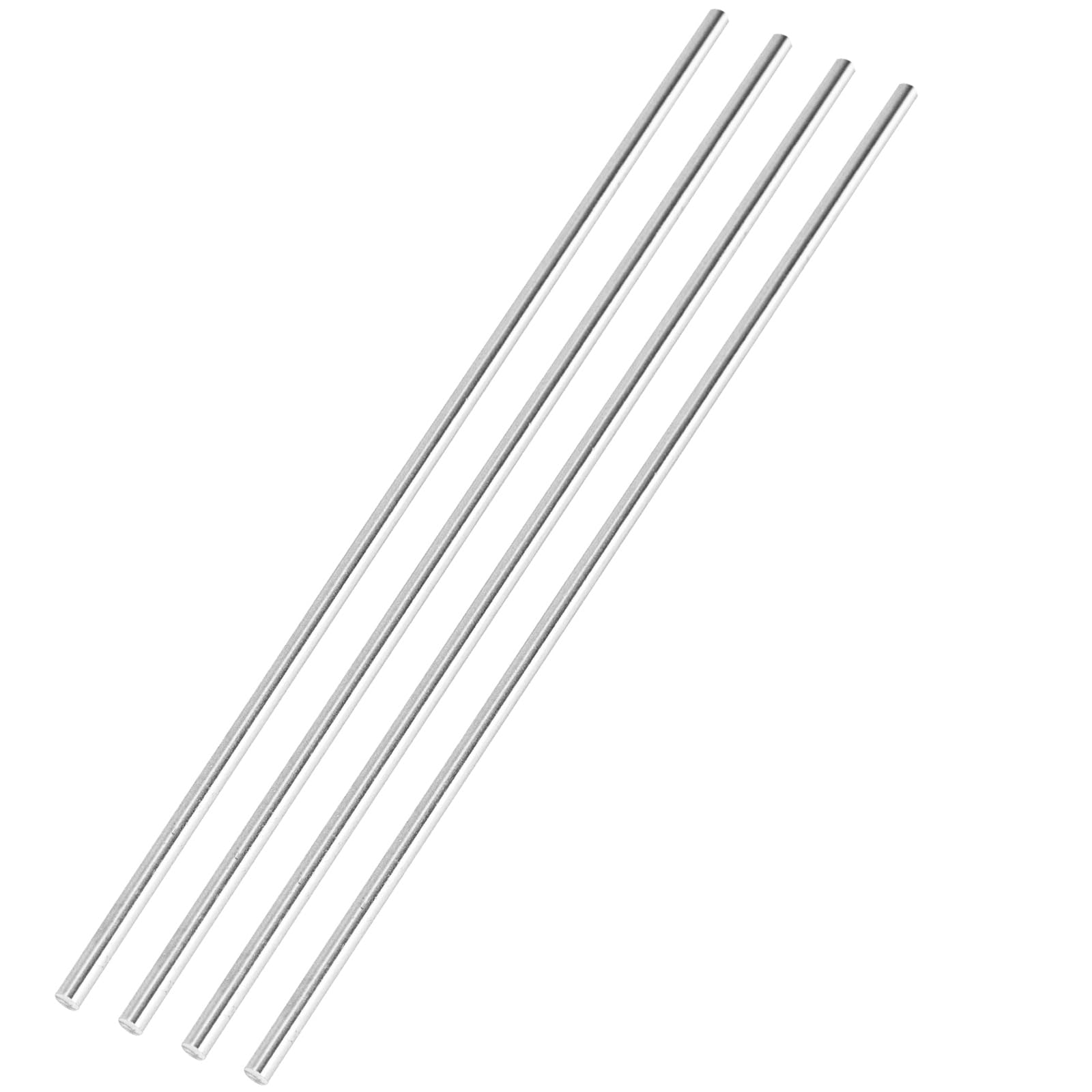 4pcs 4mm x 300mm 304 Stainless Steel Rods, Metal Solid Round Shaft Rods Lathe Bar Stock for DIY Crafts Model Car Helicopter Airplane